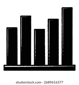 Ilustração de Gráfico de Barras Desenhadas à Mão para Conceitos Financeiros e de Negócios