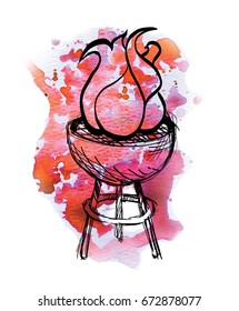 Hand Drawn Barbecue Element
