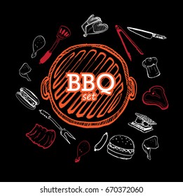 Hand drawn barbecue elements saved.