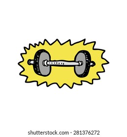 hand drawn barbell 