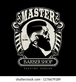 hand drawn barbershop logo