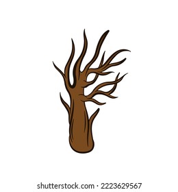 hand drawn bare tree clipart