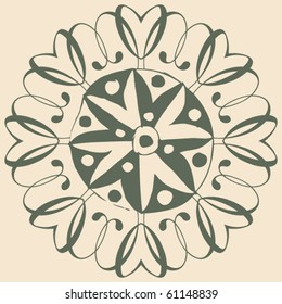 hand drawn baroque vector decoration