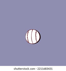 hand drawn baseball ball vector illustration.