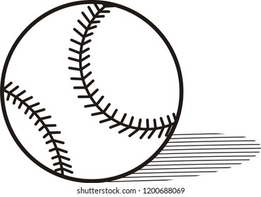 Hand drawn of baseball design