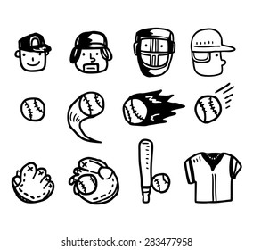 Hand Drawn Baseball Icon