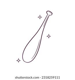 Hand Drawn Baseball Stick. Doodle Vector Sketch Illustration