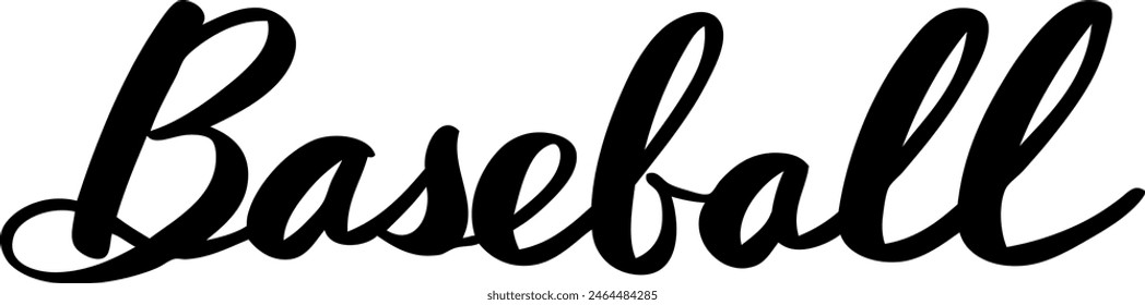 Letras de Vector de "béisbol" dibujadas a mano