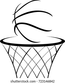 Hand drawn basketball icon