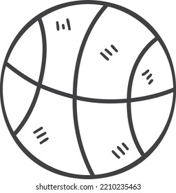 Ilustración de baloncesto Hand Drawn aislada en segundo plano