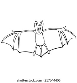 hand drawn bat