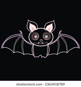 hand drawn bat outlines on background