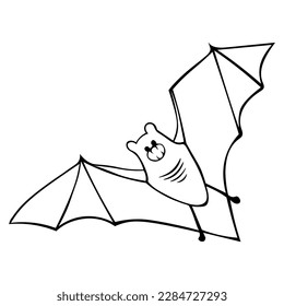 Hand drawn bat Vector illustration for Walpurgis Night, Halloween