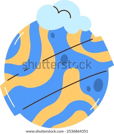 Hand Drawn Bath Bomb With Soap Bubbles Vector Illustration