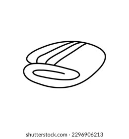 hand drawn bath or kitchen towels doodle vector illustration
