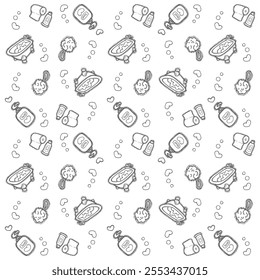 hand drawn bathroom doodle background