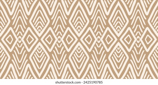 Hand drawn Batik pattern seamless. Geometric chevron abstract illustration, wallpaper. Tribal ethnic vector texture. Aztec style. Folk embroidery. Indian, Scandinavian, African rug, tile.