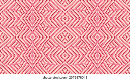 Hand drawn Batik pattern seamless. Geometric doodle abstract illustration, native wallpaper. Tribal ethnic vector texture. Aztec style. Folk embroidery. Indian, Nordic, African rug, tile design.