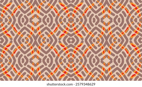 Hand drawn Batik pattern seamless. Geometric doodle abstract illustration, native wallpaper. Tribal ethnic vector texture. Aztec style. Folk embroidery. Indian, Nordic, African rug, tile design.