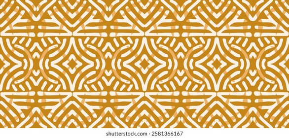 Hand drawn Batik pattern seamless. Geometric doodle abstract illustration, native wallpaper. Tribal ethnic vector texture. Aztec style. Folk embroidery. Indian, Nordic, African rug, tile design.