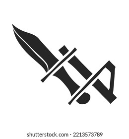 Handgezeichnetes Bayonet-Messer, Vektorgrafik