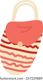 Hand Drawn Beach Textile Bag Vector Illustration