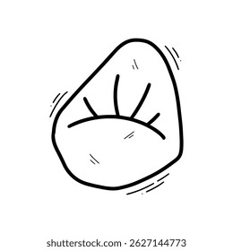 Hand Drawn Bean bag Illustration. Doodle Vector. Isolated on White Background - EPS 10 Vector