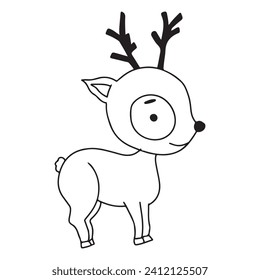 hand drawn bear, fox, deer, own autumn animal 