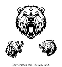 Ilustración de diseño del logotipo del oso dibujado a mano que combina elegancia y alegría. Adecuado para marcas infantiles, productos orgánicos y emprendimientos creativos. 