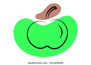 Ein handgezeichneter schöner Apfel. Gut für jedes Projekt.