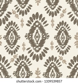 Hand drawn beautiful boho, ethnical, oriental seamless vector