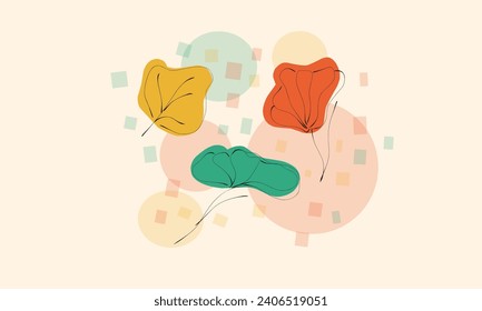 Hand drawn beautiful flowers. Vector illustration