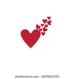 hand drawn beautiful heart shape icon using vector can be used as background