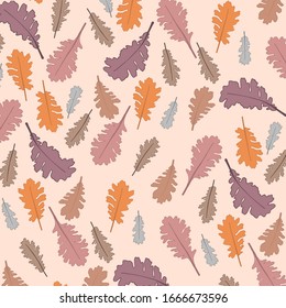 Hand drawn beautiful leaves background