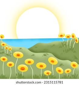 hand drawn beautiful nature illustration