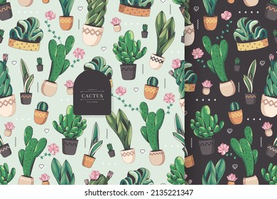 hand drawn beautiful plant pattern template