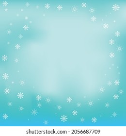 fondo de gradiente azul dibujado a mano hermoso fuego de copo de nieve