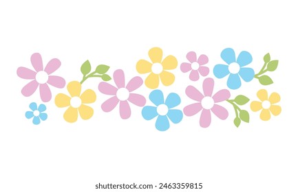 Hand drawn beautiful spring flower pack.