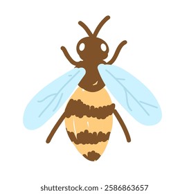 Hand Drawn Bee Illustration for Kids