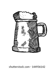 hand drawn beer
