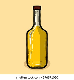 Hand drawn beer bottle
