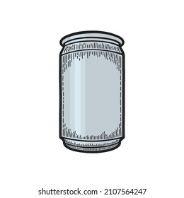 Hand drawn beer can, colorful sketch. Oktoberfest symbol. Vector illustration.