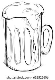 Hand Drawn Beer Mug