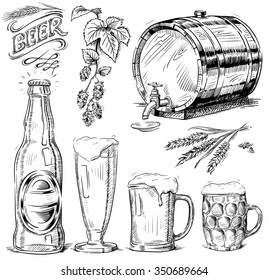 Hand Drawn Beer Set