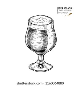 Hand drawn beer set. Vector glass beer mug. Oktoberfest engraved icons. Pub alcohol beverages and food. Craft brewery. Use for bar menu, festival decoration, poster, flyer, banner.