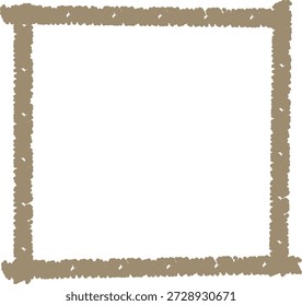 Vector de marco cuadrado de trazo de pincel beige dibujado a mano
