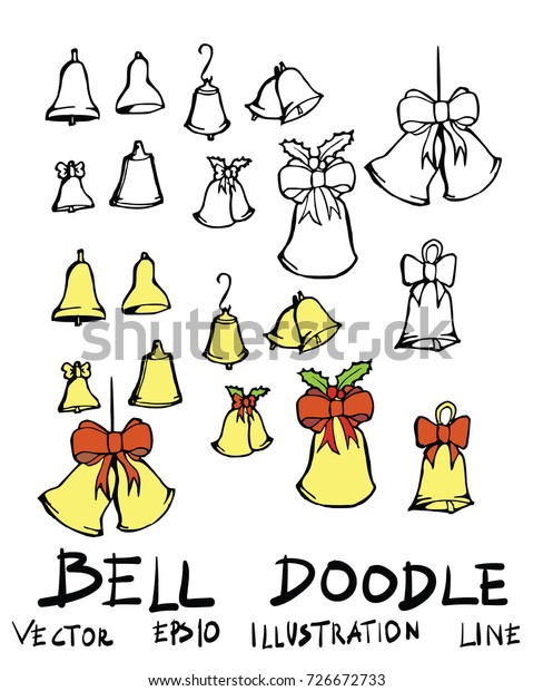 Hand Drawn Bell Isolated Vector Sketch Stock Vector (Royalty Free ...