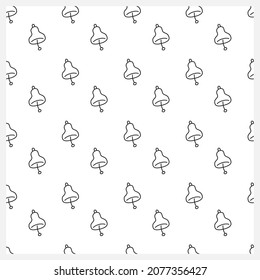 Hand drawn bell seamless pattern for Christmas holiday, print, greeting card, wallpaper.