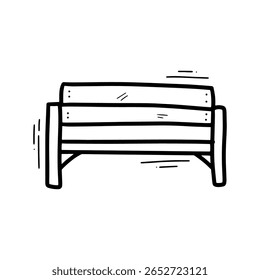 Ilustração De Banco Desenhado À Mão. Vetor Doodle. Isolado no plano de fundo branco - EPS 10 Vetor