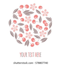 Hand drawn  berries  Doodle Fruit on White Background : Vector Illustration